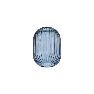 Vista 14x20cm Almond Ribbed Glass (F), Petrol Blue