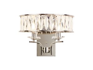 Vivienne Wall Lamp 2 Light E14 Polished NIckel/Crystal