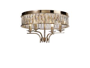 Vivienne Ceiling 4 Light E14 French Gold/Crystal