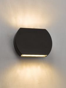 Vulcan 1 Light 8W Integrated LED Antracite Outdoor IP44 Up & Down Wall Light