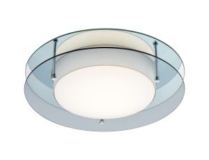 Walden Ceiling, 1 x 18W LED, 3000K, 1620lm, IP44, Smoked/Mirror, 3yrs Warranty