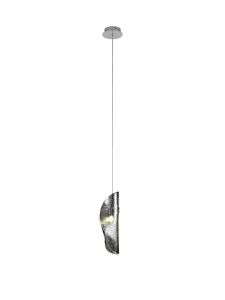 Wardley Pendant 2m, 1 x G9, Polished Chrome/Smoked