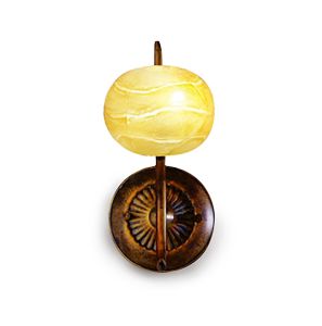 (0038 006) Wave Wall Lamp 1 Light G9, Rustic Gold