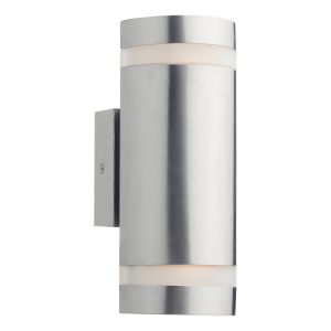 Wessex 2 Light 8W Integrated LED Stainless Steel Outdoor IP44 Wall Light With Frosted Glass Diffuser