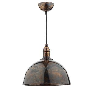 Yoko 1 Light E27 Mottled Bronze Adjustable Pendant