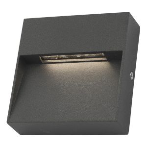 Yukon 1 Light 2W Integrated LED Anthracite Outdoor/Bathroom IP65 Wall Light