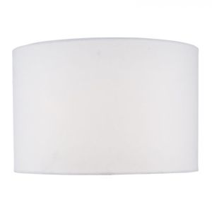 Zachary E27 White Linen 43cm Drum Shade (Shade Only)