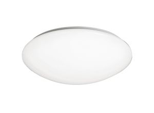 Zero E27 37cm Flush Ceiling/Wall 3x20W Medium, White Acrylic