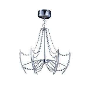 Zest Pendant Round 9 Light G4 Polished Chrome/Crystal, NOT LED/CFL Compatible