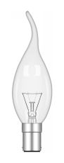 Candle Tip B15D Clear 60W Incandescent/T