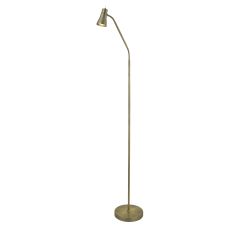 Fusion, Floor Lamp 1 Light With Flexi Head, Antique Brass