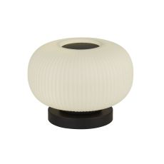 Single Table Lamp Frosted Ribbed Glass Finish