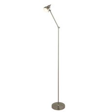 Focus Floor Lamp, Satin Silver & Chrome