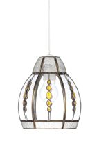 Endon 1214-AMBER Non Electric Pendant Light In Chrome