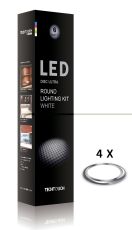 Disc Ultra White Kit 4x18 LED (6W) C/W 2.5m Cable