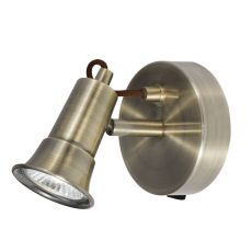 Eros - 1 Light Spotlight, Antique Brass