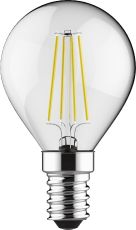 Value Classic LED Ball E14 Dimmable 4W 6000K Cool White, 470lm, Clear Finish, 3yrs Warranty
