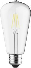 Value Classic LED Rustica Tradition Tip ST64 E27 4W 2700K Warm White, 470lm, Clear Glass, 3yrs Warranty