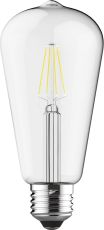 Value Classic LED Rustica Tradition Tip ST64 E27 4W 4000K Natural White, 470lm, Clear Glass, 3yrs Warranty