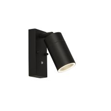 Single Outdoor Dusk to Dawn Wall Light Black Finish