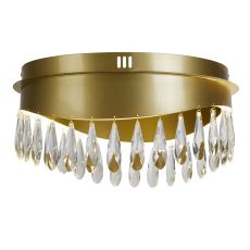 jewel 1 Light LED Integrated Flush Gold And Crystal