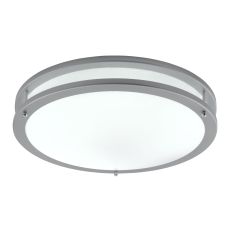 Flush LED Fitting, Silver/White