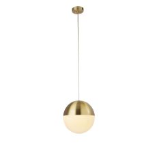 Single Pendant Satin Brass/Opal Glass Finish