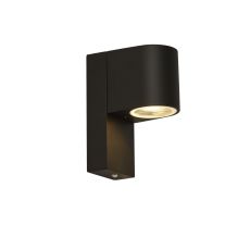 1 Light Black Outdoor Wall Light With Dusk Till Dawn Sensor