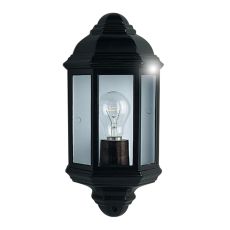 Outdoor & Porch Wall Light Black Flush