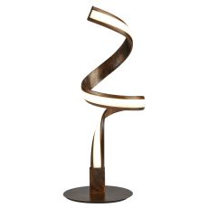 Dimmable Ribbon LED Twist Table Lamp, Rustic Black/Gold