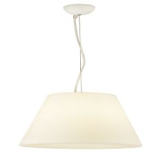 LED Outdoor Pendant, White Pc Tapered Shade