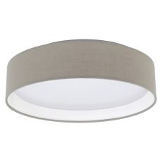 Pasteri  1 Light IP20 LED Integrated Plastic Flush With Fabric Cappuccino Shade