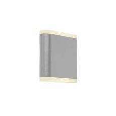 Single LED Outdoor Wall Light Grey/Frosted Diffuser Finish