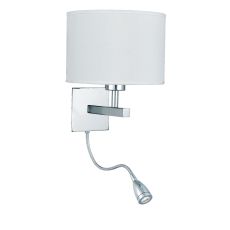 Wall Light - Dual Arm Chrome - LED Flexi Arm