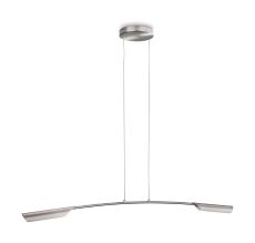 Bis Single Pendant 2 Light LED Satin Chrome