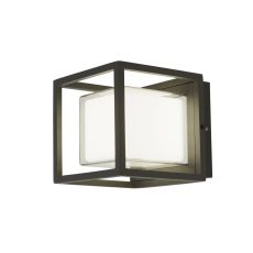 Outdoor LED Sqaure Wall Light IP44, Dark Grey With Opal White/Clear Diffuser