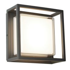 Ohio Outdoor LED Square, Dark Grey, Opal White/Clear Diffuser Wall Bracket/Flush