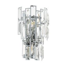 Calmeilles 1 3 Light E14 220V Polished Chrome Wall Light With Crystal