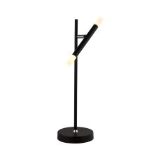 Wands 3 Light LED Integrated Adjustable Table Lamp Black Metal With Acrylic