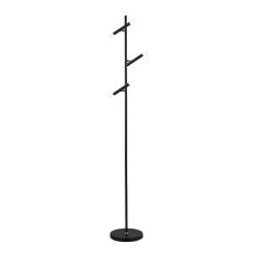 Wands 7 Light Adjustable LED Integrated Floor Lamp Black Metal With Acrylic