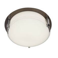 Edinburgh LED Flush Light, Brown/White