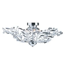 Lima 6 Light Chrome Brontel Semi-Flush/Glass Balls