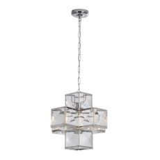 Searchlight 5591-1CC Glacier Single Pendant Acrylic/Polished Chrome Finish