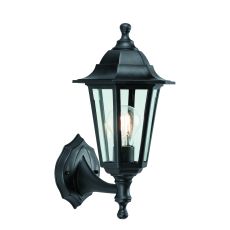 Endon EL-40045 Bayswater Single Outdoor Wall Light Black Polypropylene/Clear Finish