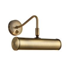 Endon PL200-E14-SWAN Turner Single Picture Light Antique Brass Finish