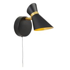 Diablo 1 Light LED Spotlight, Matt Black And Gold