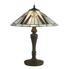 Gatsby Tiffany Table Lamp Bronze/Black/Clear/White/Multi