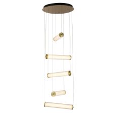 5 Light LED Pendant Gold Finish