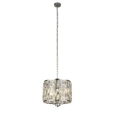 Searchlight 6583-3CC Bijou 3 Light Pendant Polished Chrome With Crystal Glass Finish