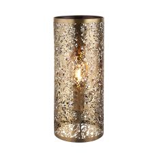 Secret Gardan 1 Light E14 Antique Brass Patterened Table Lamp